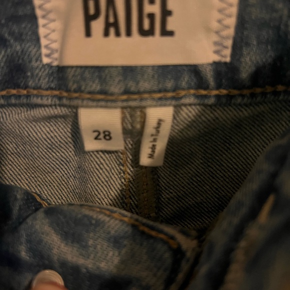 PAIGE Sasha High Waist Wide Leg Jeans Eza Embellished size 28 rhinestone jeans - Picture 9 of 9